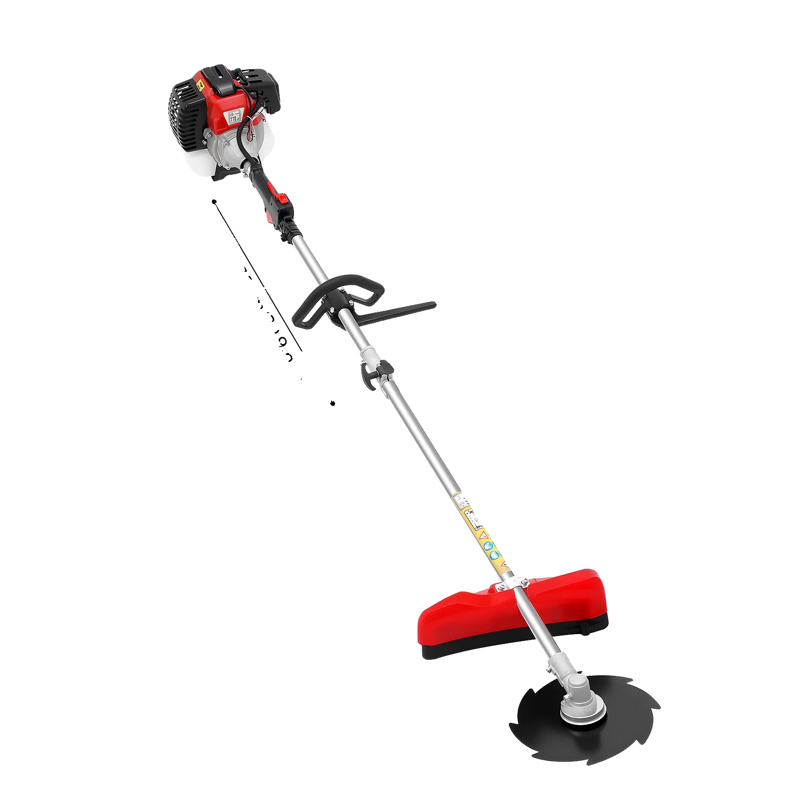 Benzinbetriebener Rasentrimmer, Leistungsstarker 52-cm³-motor, Leichtes Design, Rot Und Schwarz