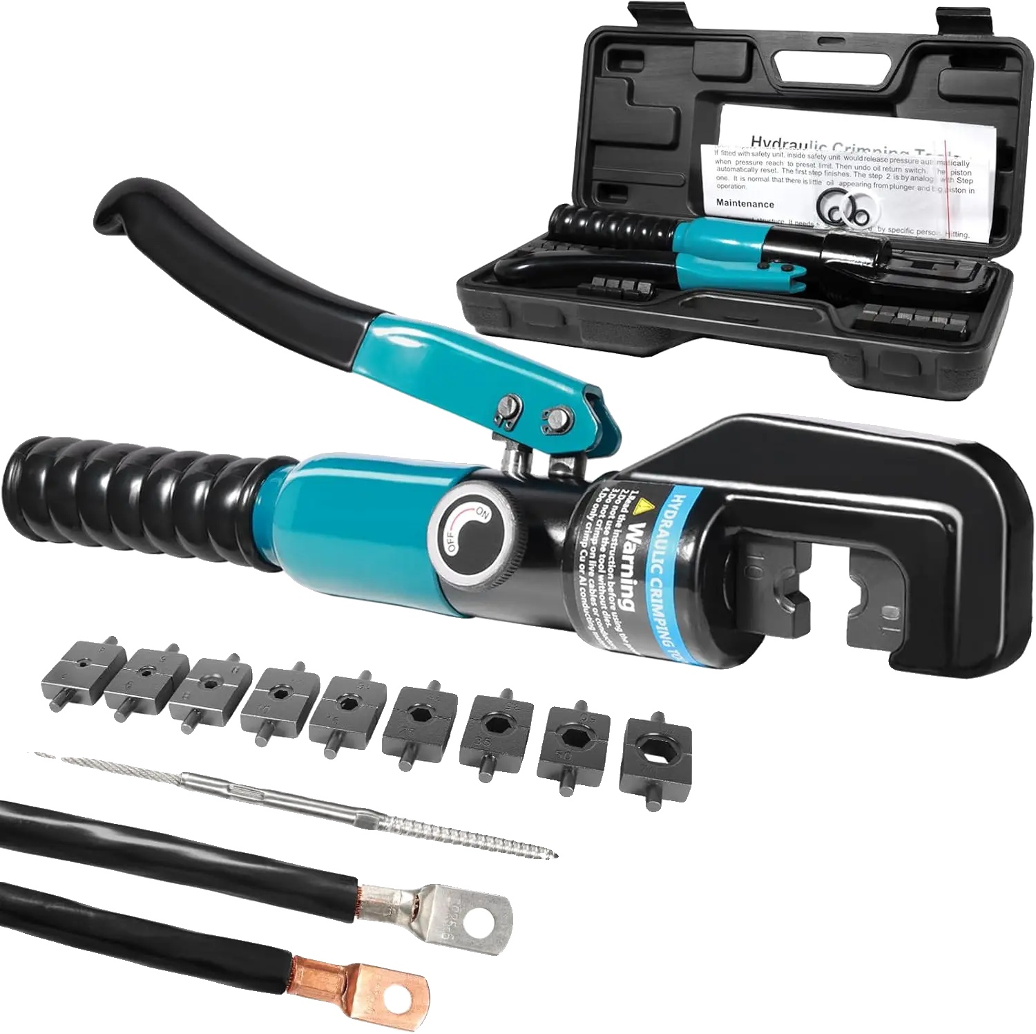 Hydraulisches Crimpwerkzeug, Hochfester Stahl, Vielseitig Einsetzbar, Hellblau