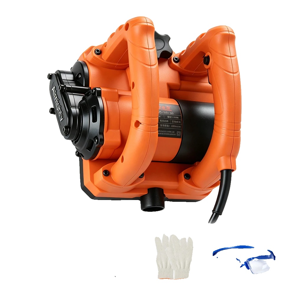 Elektrischer Hobel, Ergonomisches Design, Staubfreier Betrieb, Orange, 220–240 V, Eu-stecker Typ C