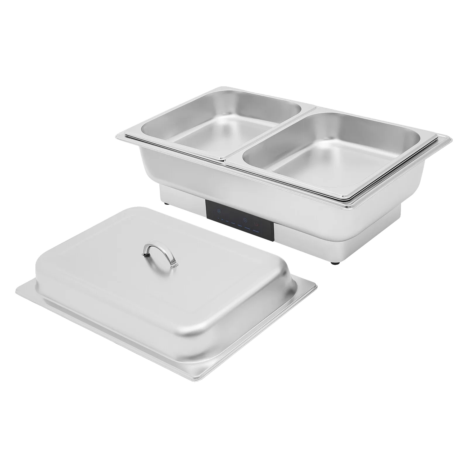 Elektrische Badewanne, 9 Liter Fassungsvermögen, Digitale Touchscreen-steuerung, Silber