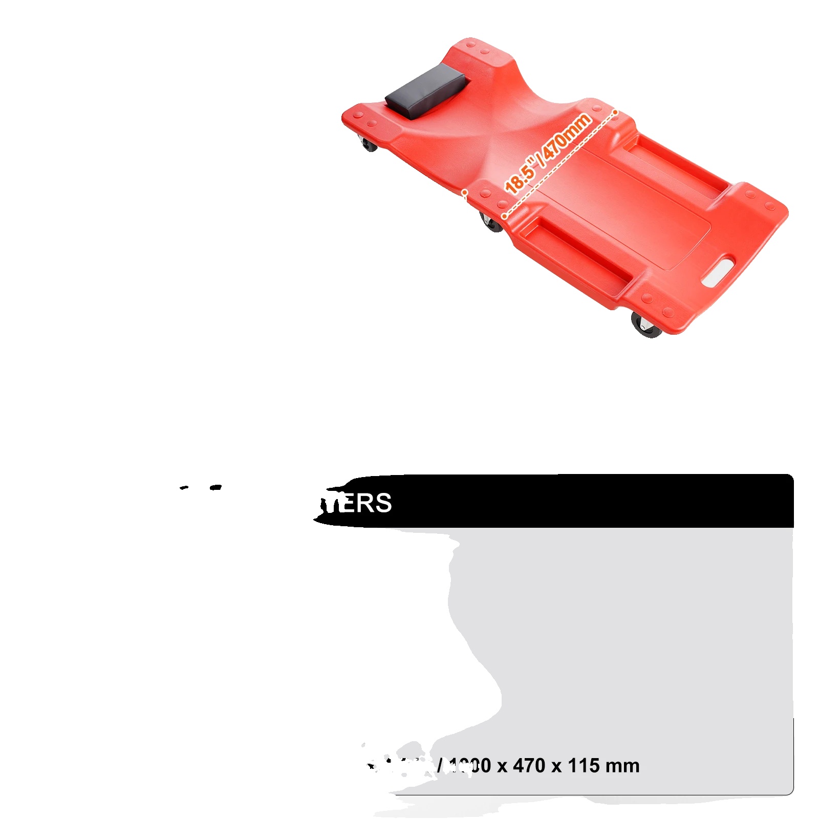 Rollbrett Für Automobile, Ergonomisches Design, Hohe Tragfähigkeit, 40 Zoll
