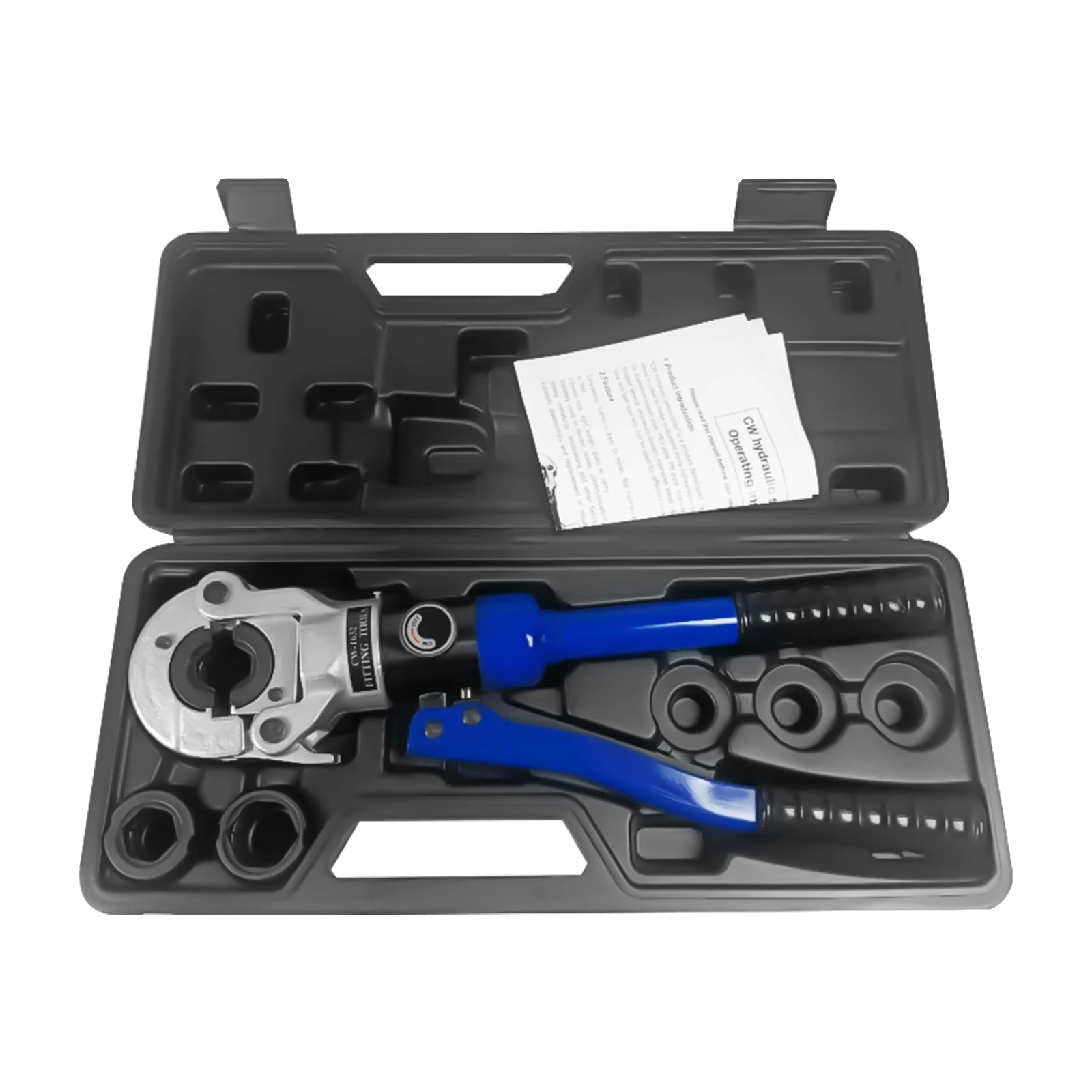 Hydraulische Crimpzange, Ergonomische Griffe, Maximale Crimpkraft 10t, Blau/schwarz