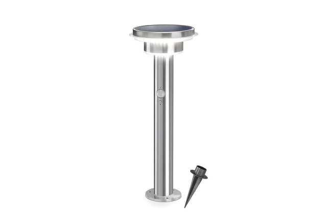 Esotec - Solar PIR-Standleuchte tini 45 Edelstahl-Gehäuse Li-Ion Akku 102596