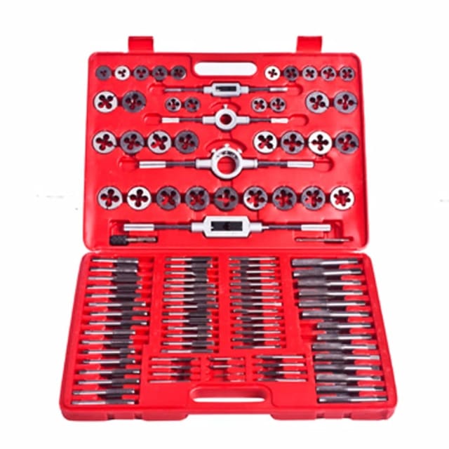 111-tlg. Gewindebohrer- und Schneideisen-Set Vidaxl