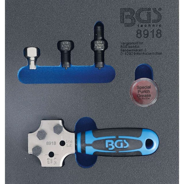 Bgs Technic - Werkstattwageneinlage 1/6: Bördelgerät sae und din 4,75 mm (3/16')