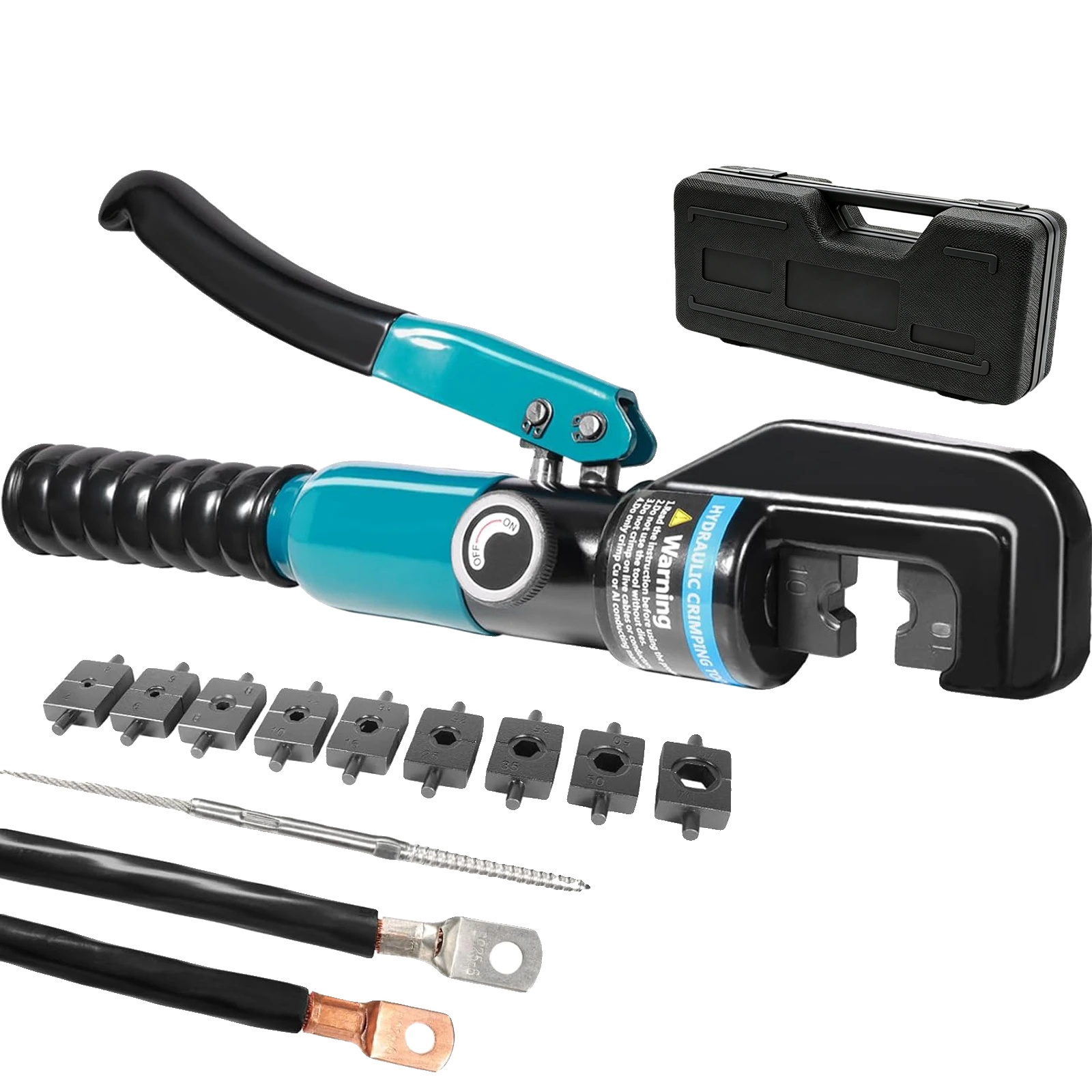 Hydraulisches Crimpwerkzeug, 10 Tonnen Crimpkraft, Ergonomisches Design, Blaues Set
