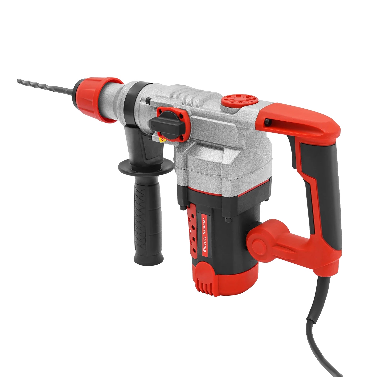Elektrischer Bohrhammer, 2200 W Leistung, Ergonomisches Design, Rot