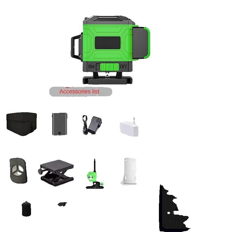 Laser-nivelliergerät, 360°-projektion, Automatische Kalibrierung, Grüne 8-linien-technologie