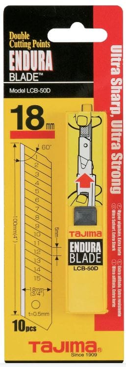 Ersatzklingen (Klingen Cutter) 18 mm Klinge, 10 Stück-LB50DH - Tajima