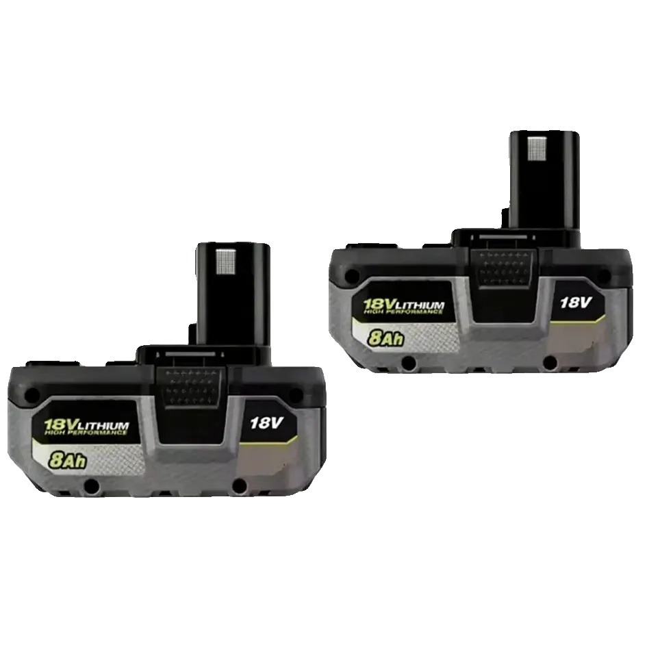 Wiederaufladbarer Lithium-akku, 8000 Mah Kapazität, Kompatibel Mit 18-v-werkzeugen, 8,0 Ah – 2 Stück