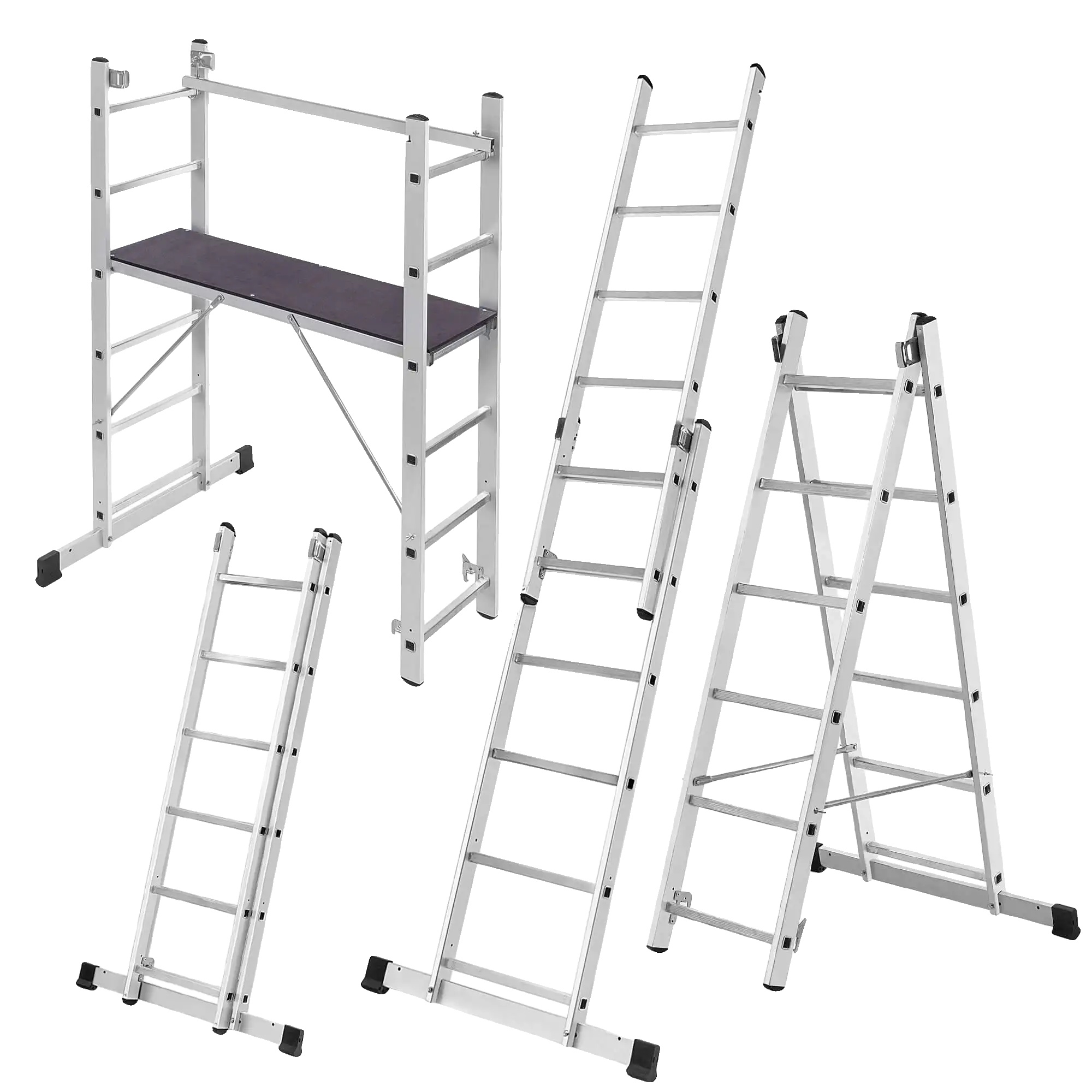Bauleiter, Hochwertiges Aluminium, 270 Cm Hoch, Höhenverstellbar, Rutschfeste Füße, En131-zertifiziert