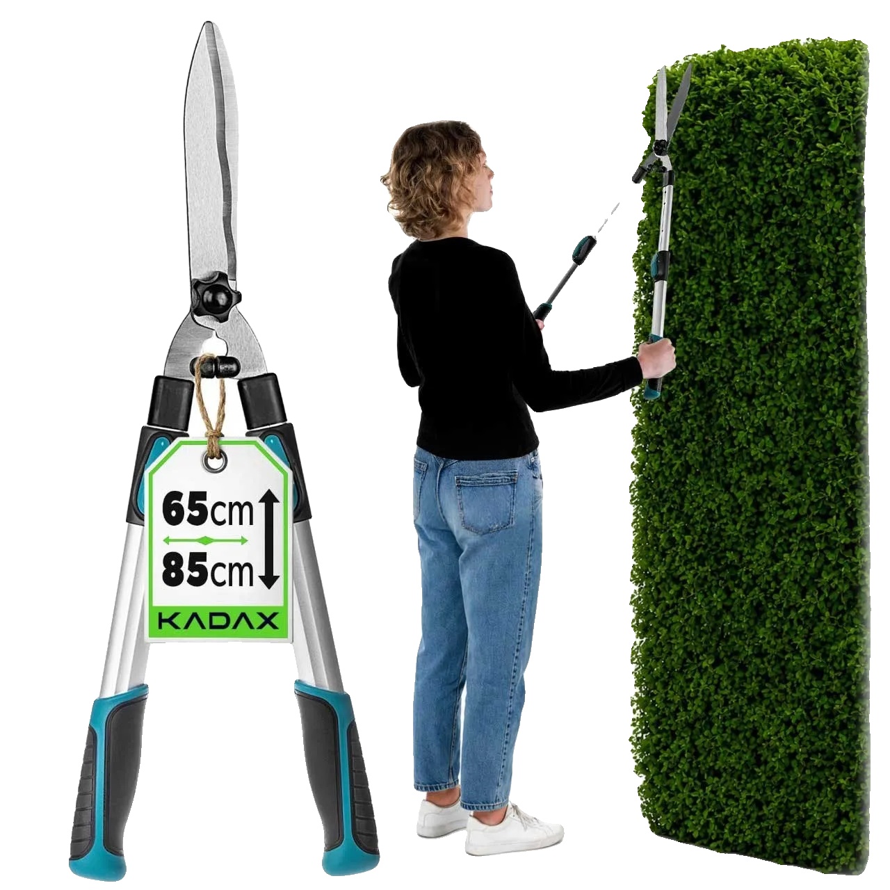 Heckenschere, Edelstahl, 20 Cm Klingenlänge, Geeignet Für Dicke Äste, Doppelklinge, Ergonomischer, Rutschfester Griff
