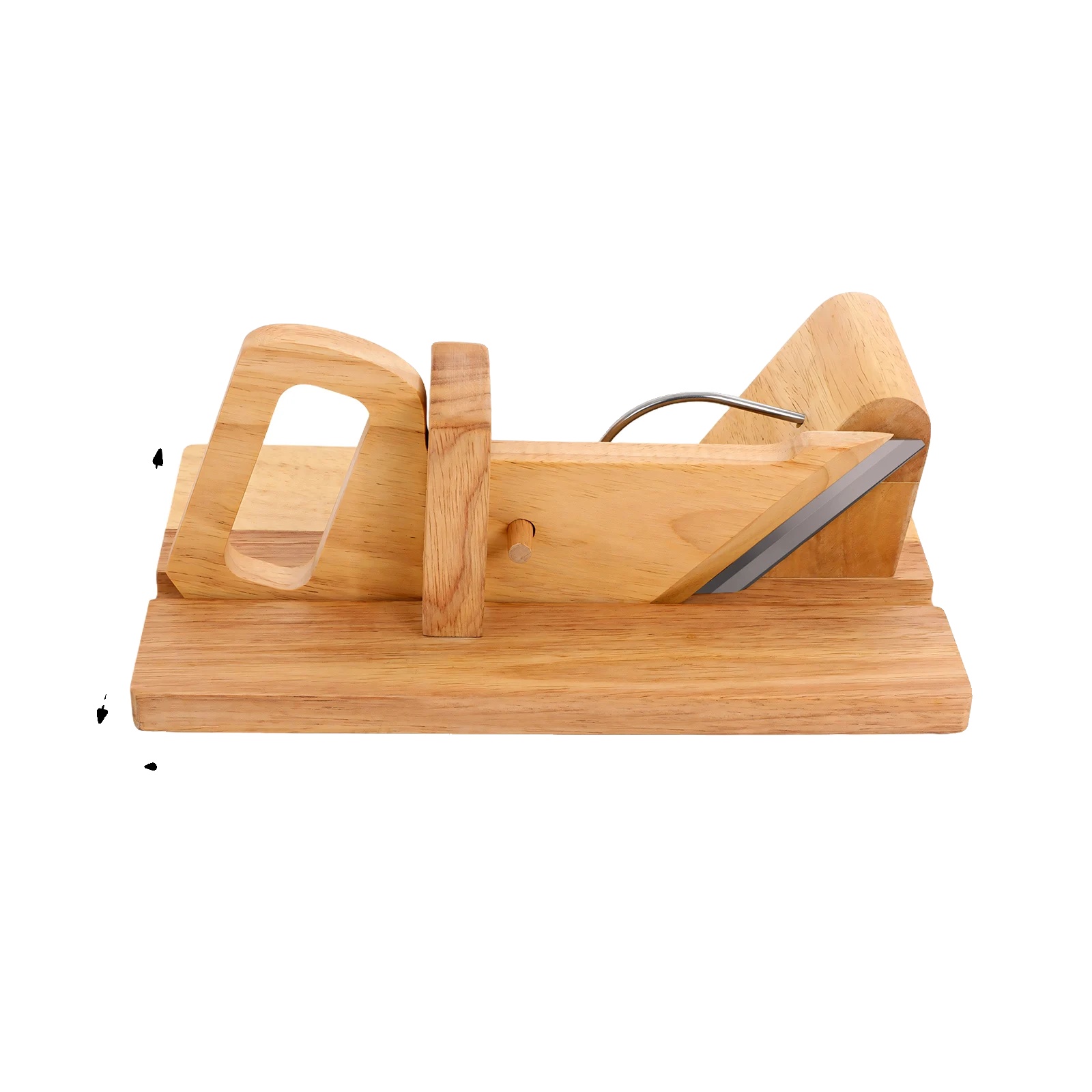 Schneidwerkzeug, Klinge Aus Edelstahl, Korpus Aus Gummibaumholz, Holzfarbe