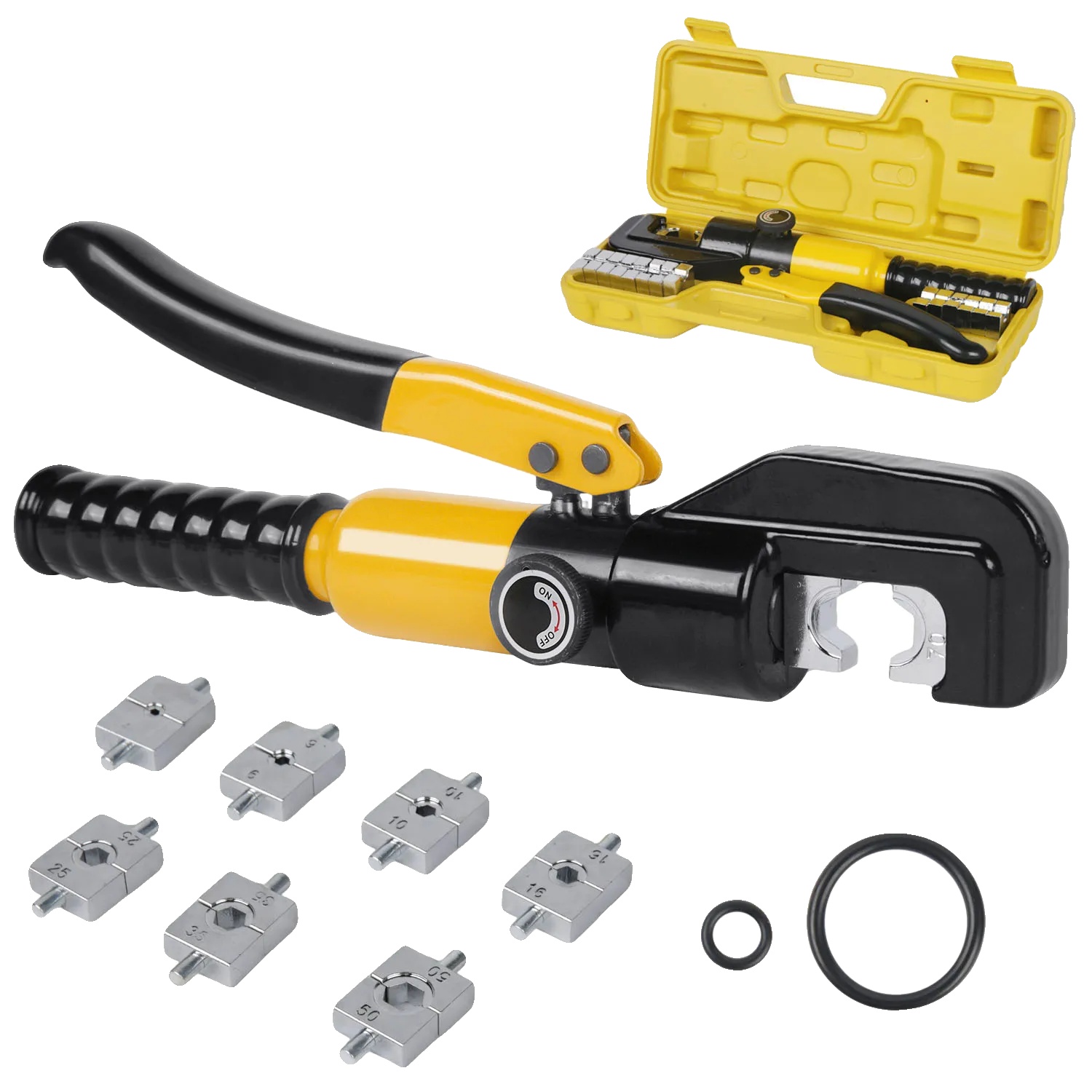 Hydraulisches Crimpwerkzeug, Ergonomisches Design, Hohe Crimpkraft, Gelb