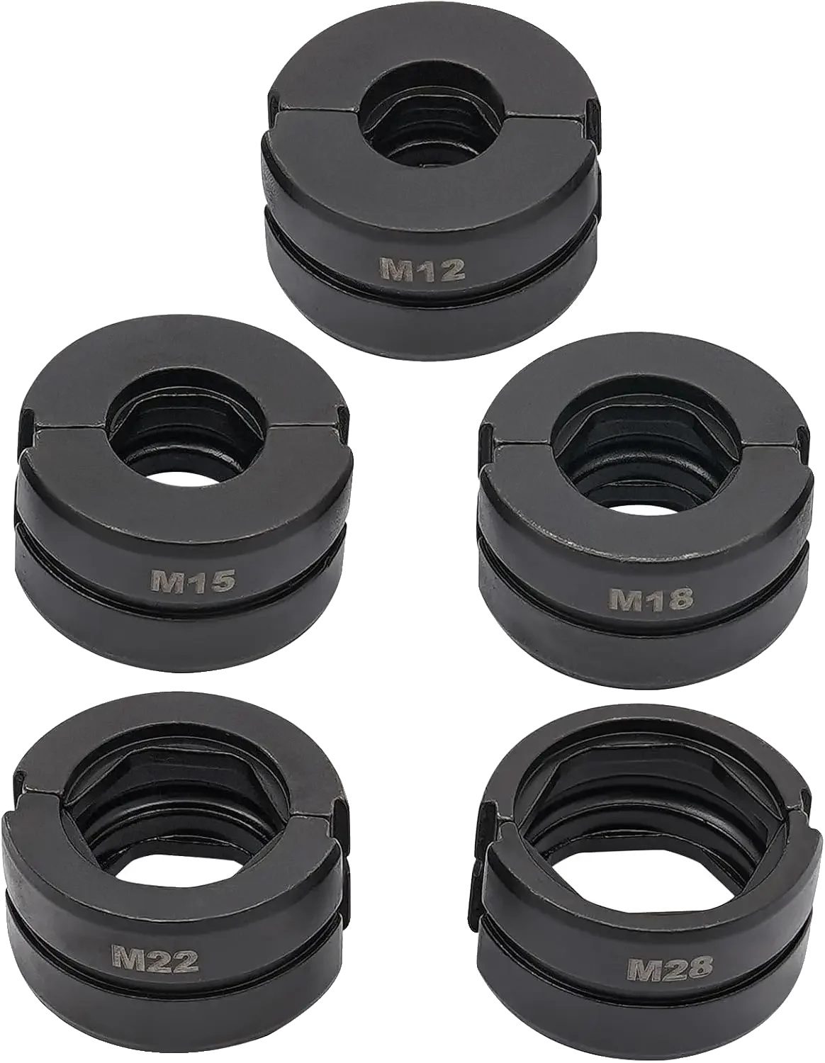 Crimpbackensatz, Cr40-stahl, Kompatibel Mit Werkzeugen Der Größen M12–m28, Schwarz