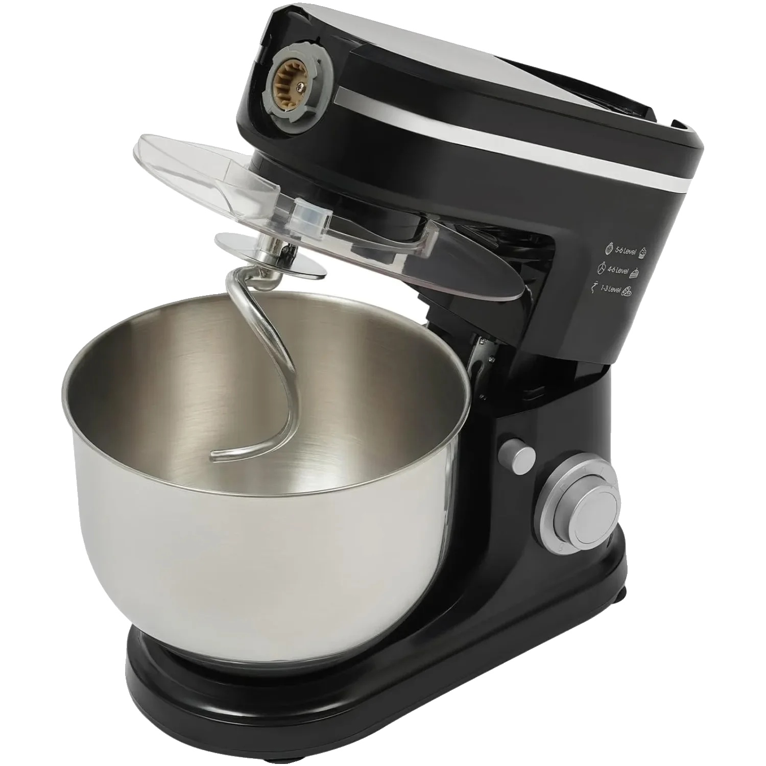 Multifunktionale Küchenmaschine, 1500 W Leistung, 6 L Schüsselvolumen, Edelstahlkonstruktion, Automatischer Überhitzungsschutz, Vielseitiges Zubehör