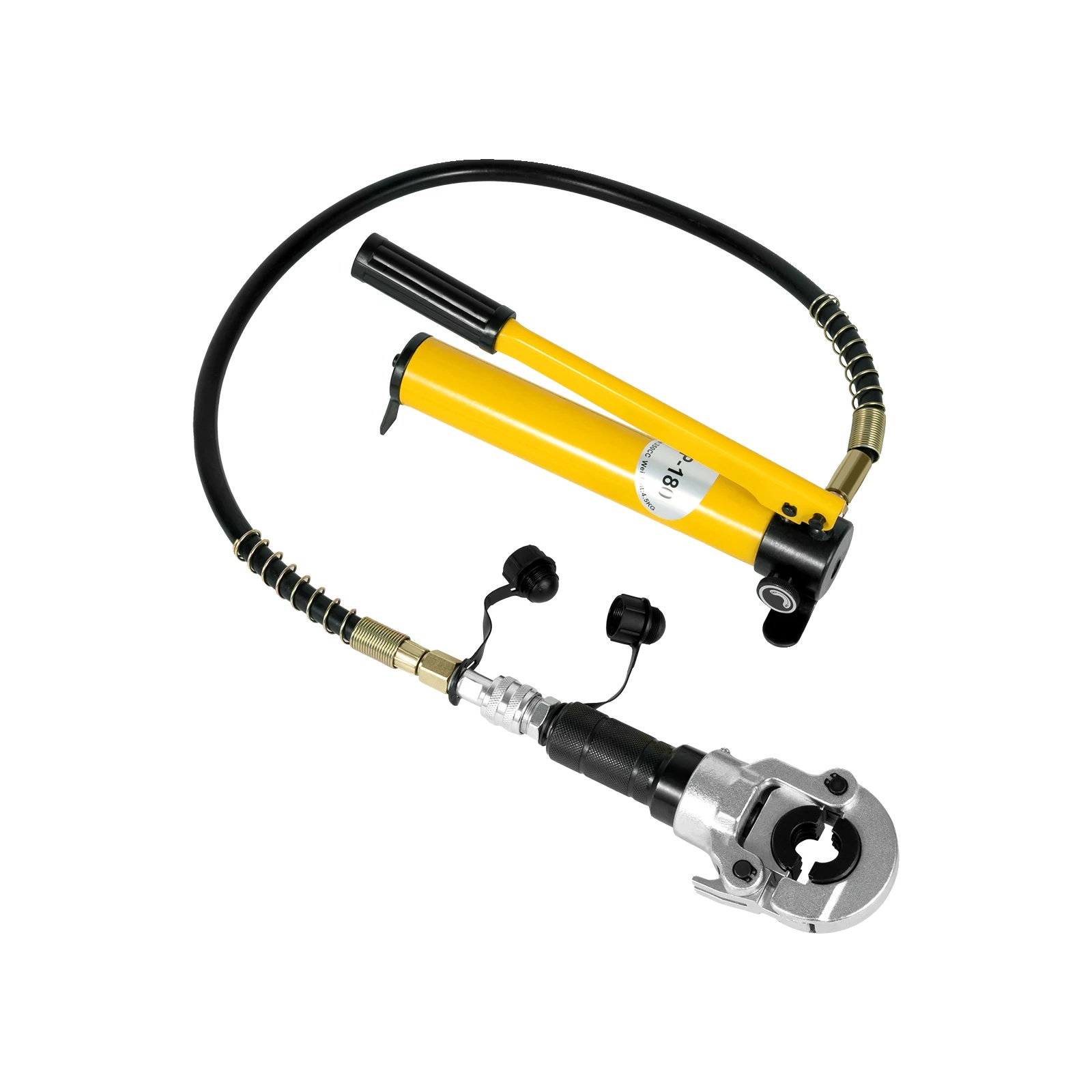 Hydraulisches Crimpwerkzeug, 9 Matrizengrößen, 6 Tonnen Kompressionskraft, Gelb