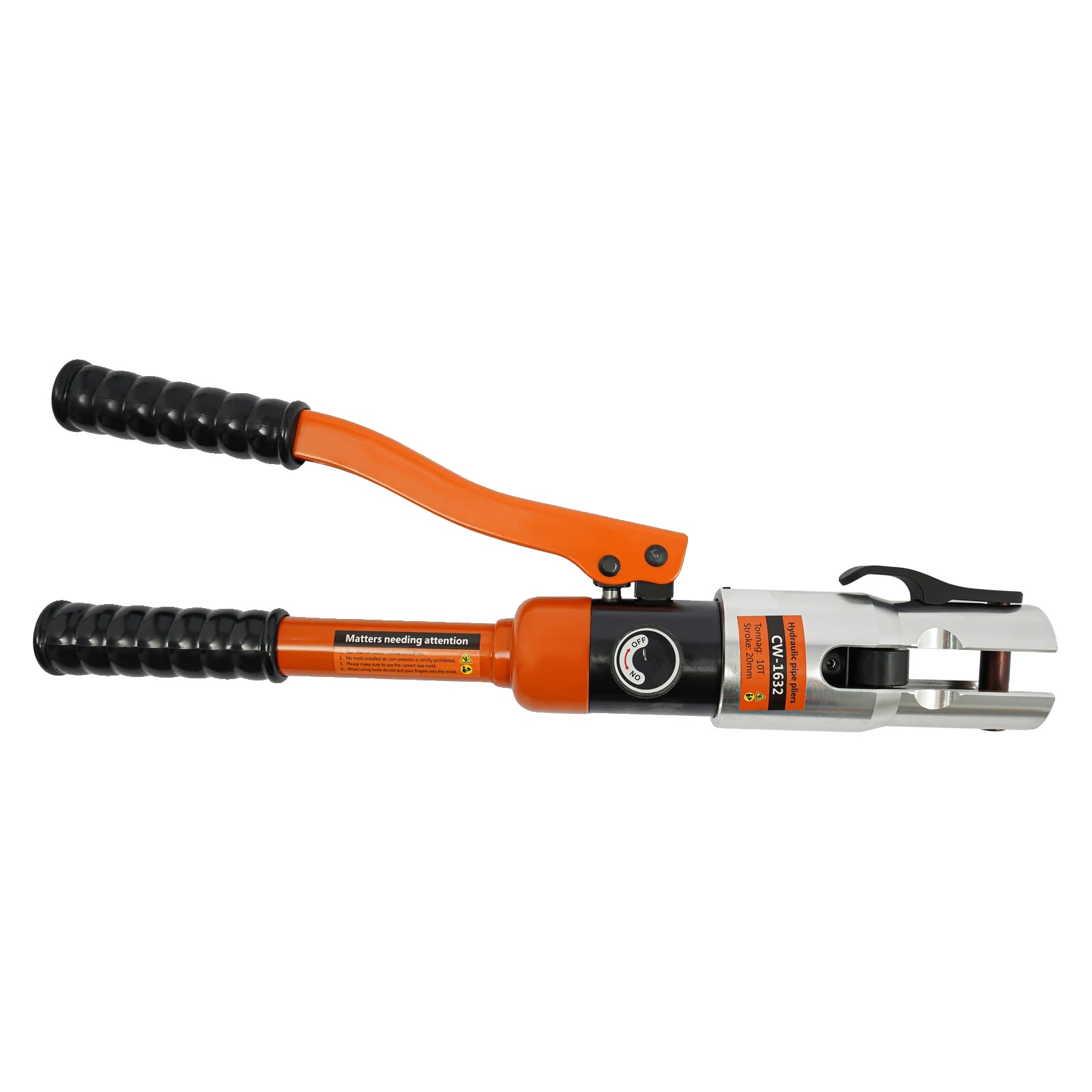 Hydraulisches Crimpwerkzeug, 7 Crimpbacken, Manuelle Bedienung, Orange