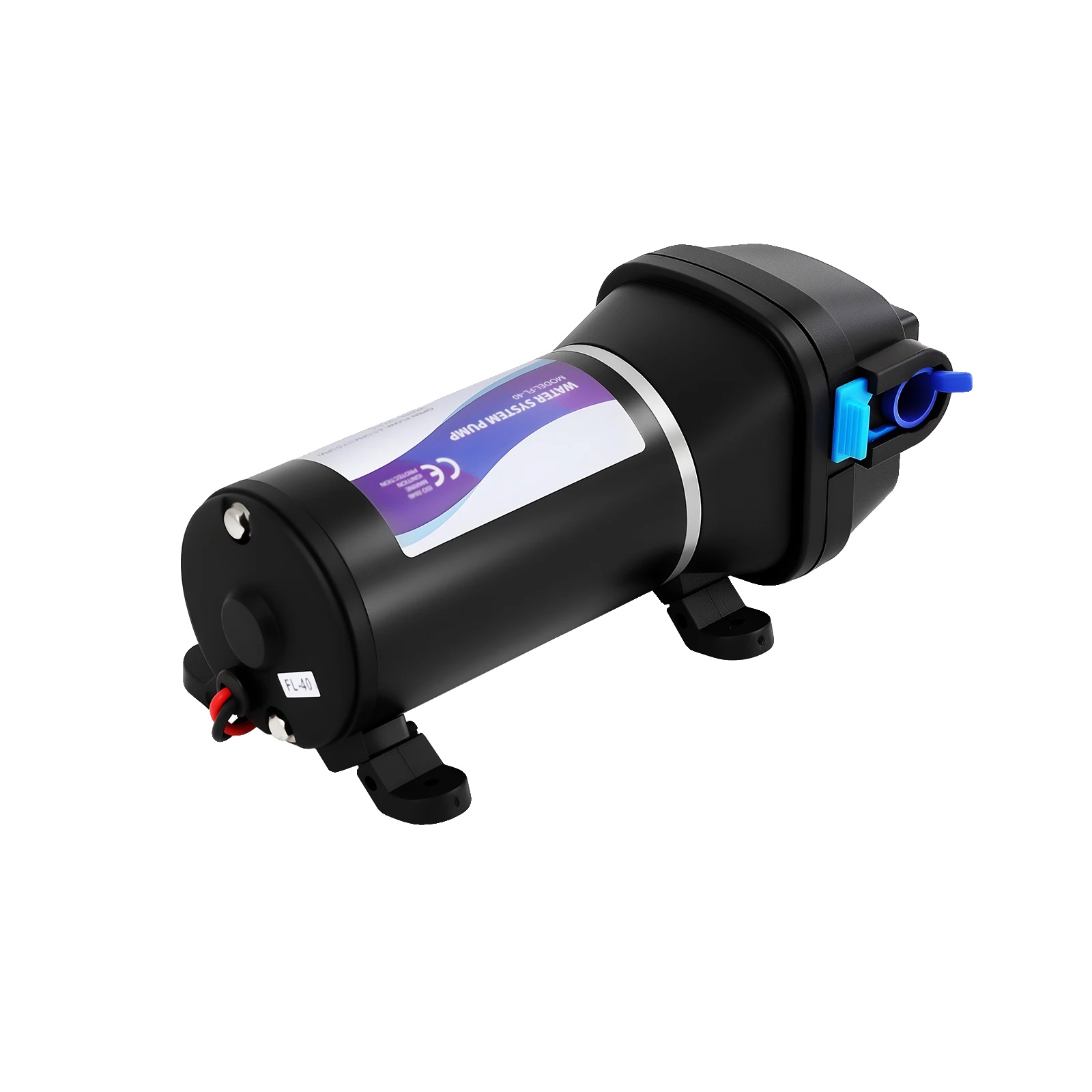 Wasserdruckerhöhungspumpe, 12 V, Selbstansaugend, Schwarz
