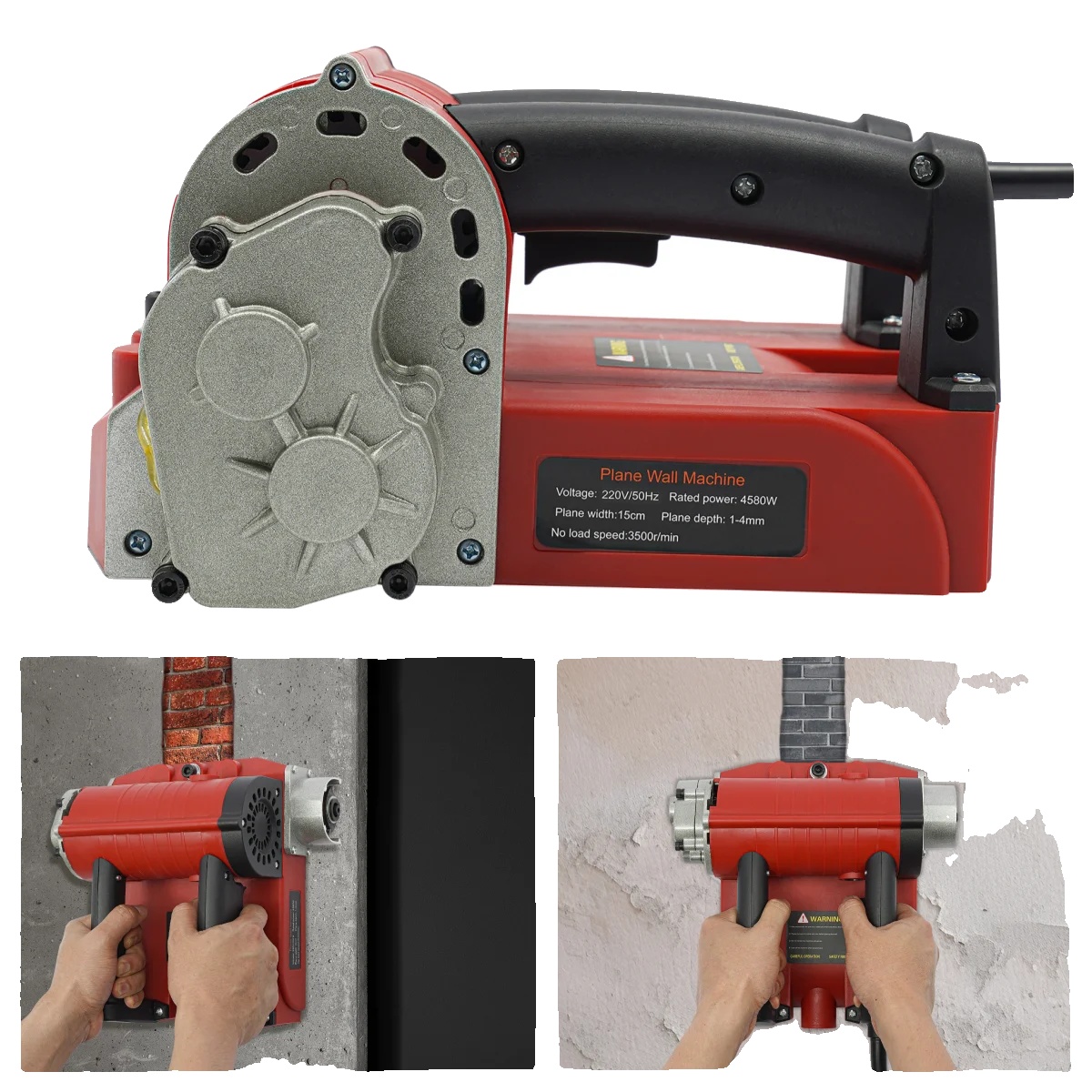 Elektrischer Hobel, 4580 W Leistung, 15 Cm Hobelbreite, Einstellbare Hobeltiefe Von 1 Bis 4 Mm, 3500 U/min Leerlaufdrehzahl, 220 V Spannung