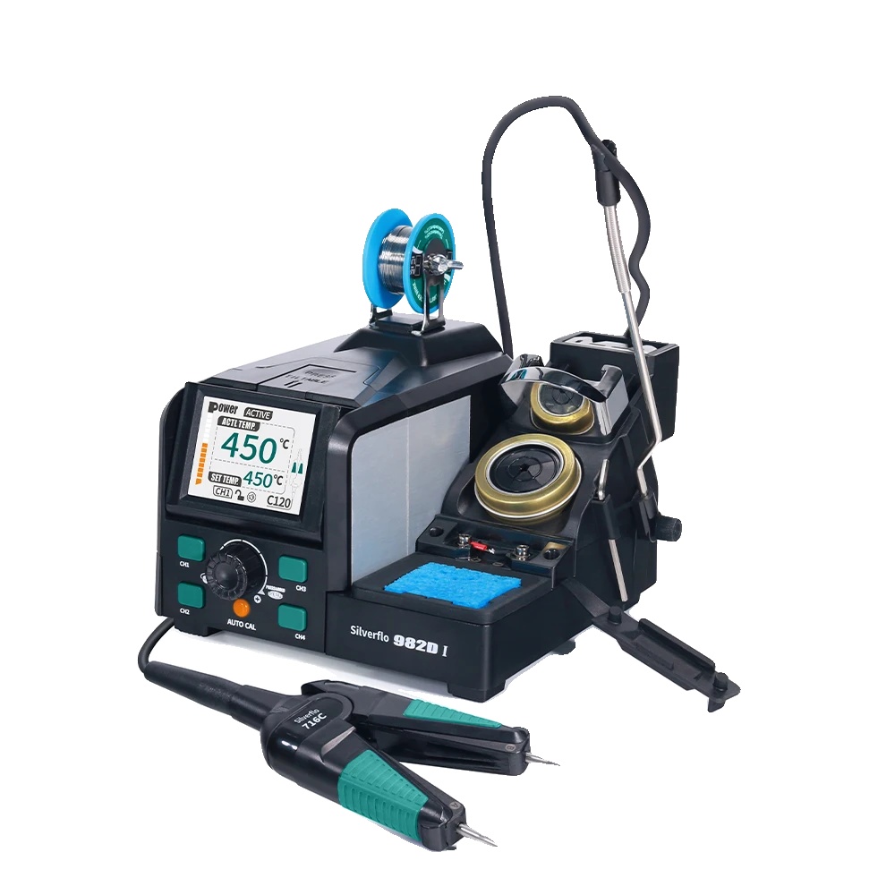 Lötstation, Temperaturregelung, Lcd-display, 982d-i Set1 Frankreich, 220 V Eu-a