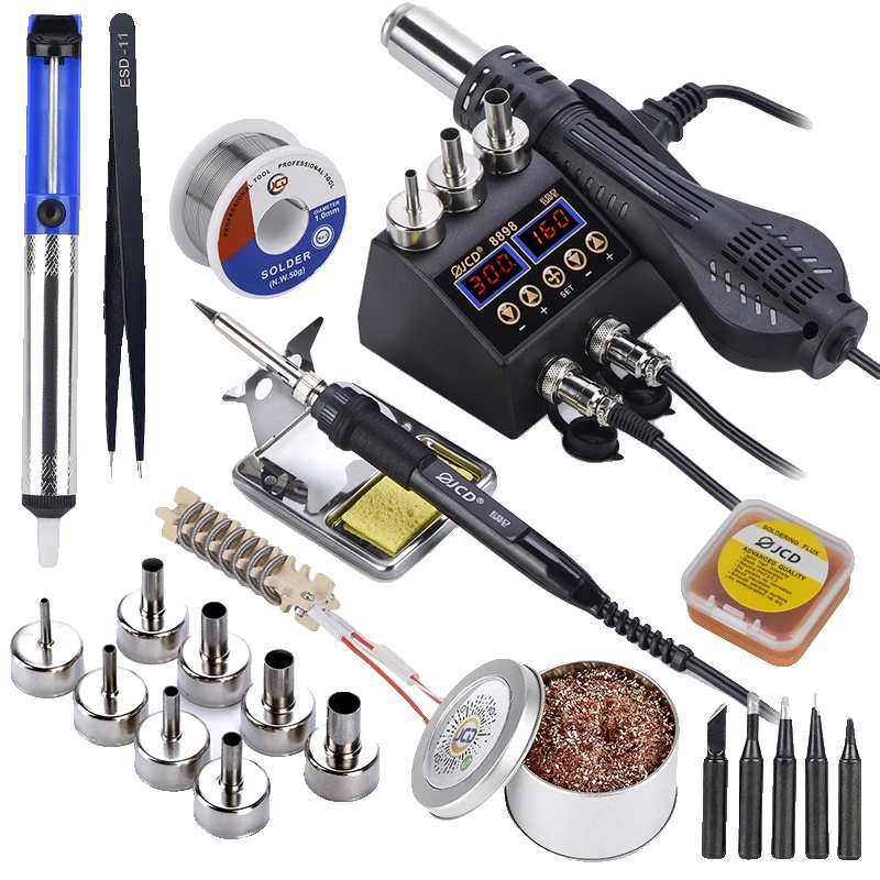 Lötstation, Lcd-bildschirm, Heißluftpistole, 8898 Kit11, 220v Eu-stecker