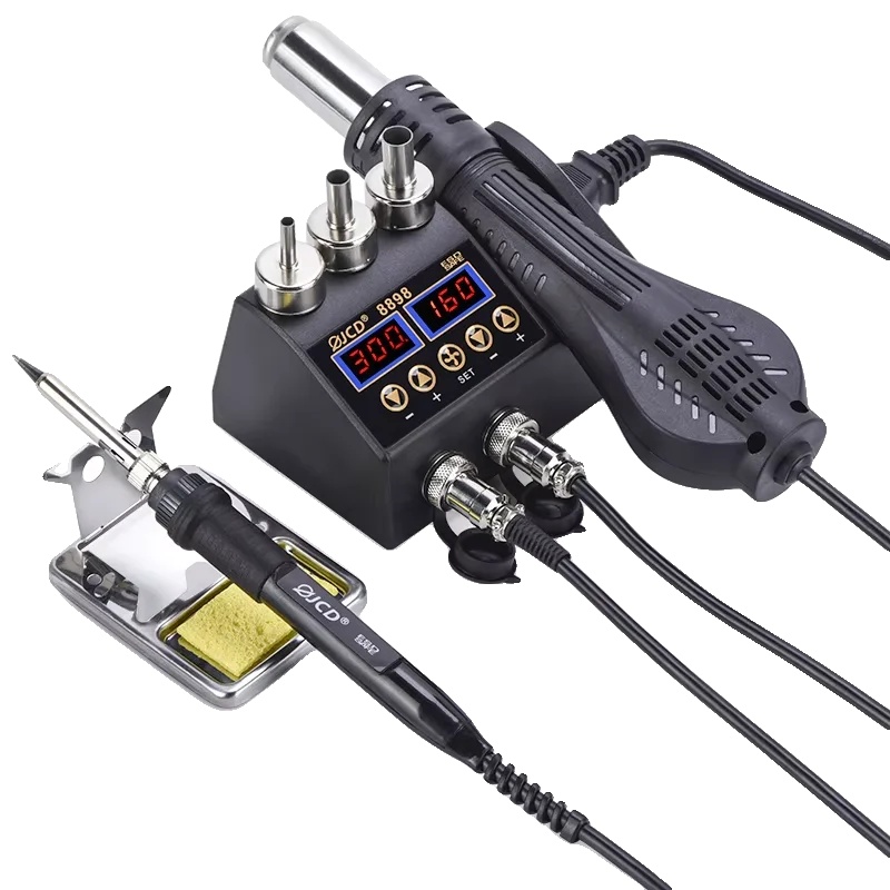 Lötstation, Lcd-bildschirm, Heißluftpistole, 8898 Kit1, 220v Eu-stecker