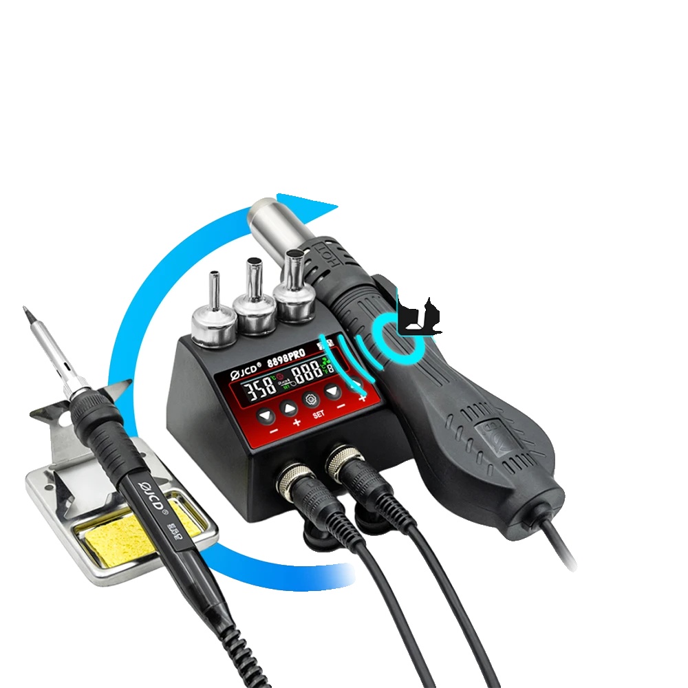 Lötstation, Lcd-bildschirm, Heißluftpistole, Neu 8898pro, 220v Eu-a-stecker