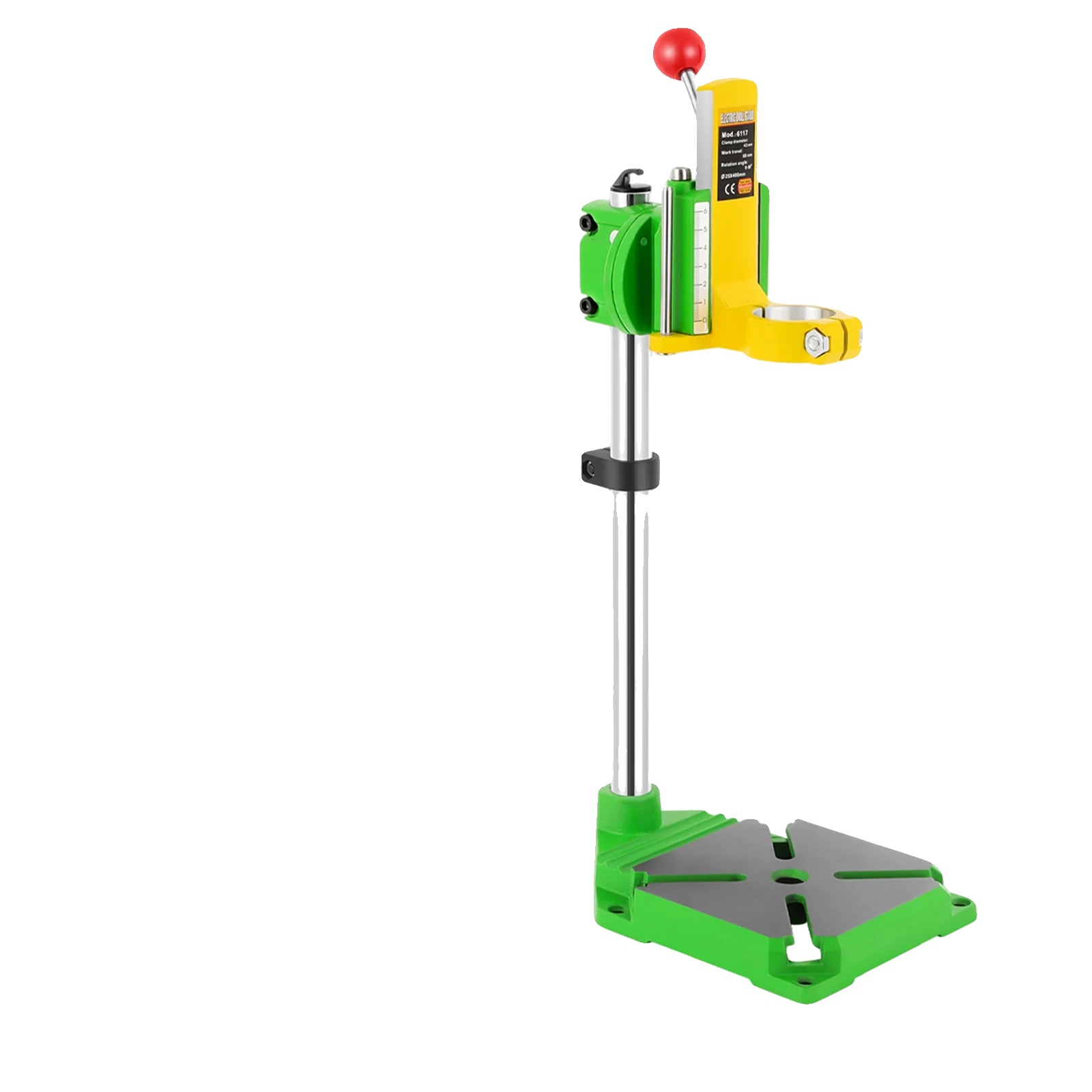 Säulenbohrmaschine, 400 Mm Höhe, Verstellbares Bohrfutter 1,5"–1,65", Gusseisensockel, Stabilisiert Durch Zahnschiene, Präzisions-schwalbenschwanzführung