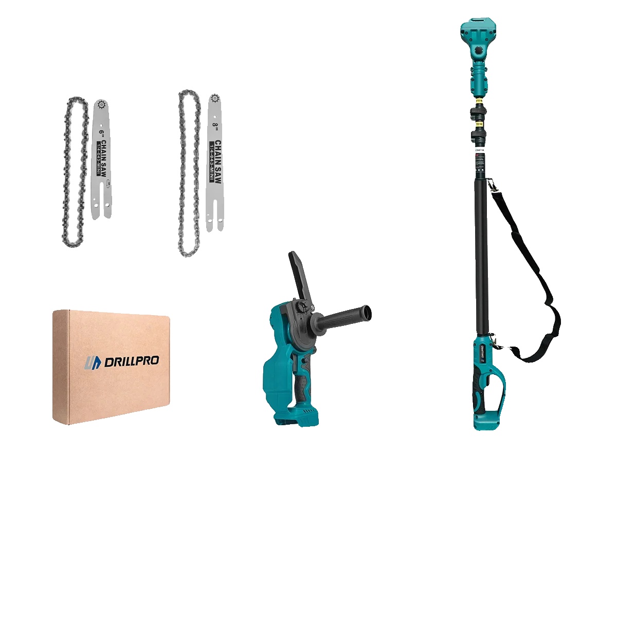 Kettensäge, 2-in-1-design, Verstellbare Länge, 2,5 M 8 Zoll Handsäge