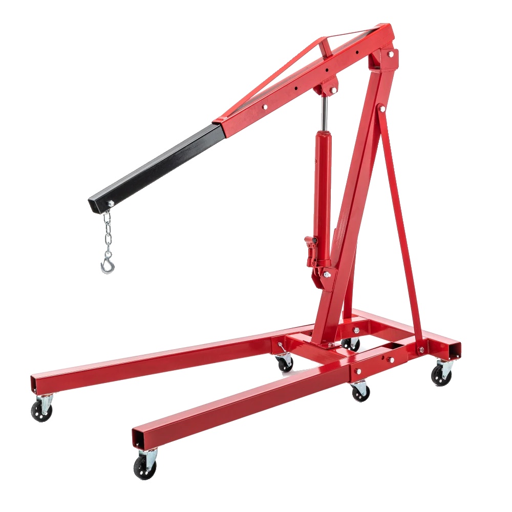 Hydraulikkran Für 2000-kg-motor, 4-stufiger Teleskoparm, 360°-schwenkrollen, Rot