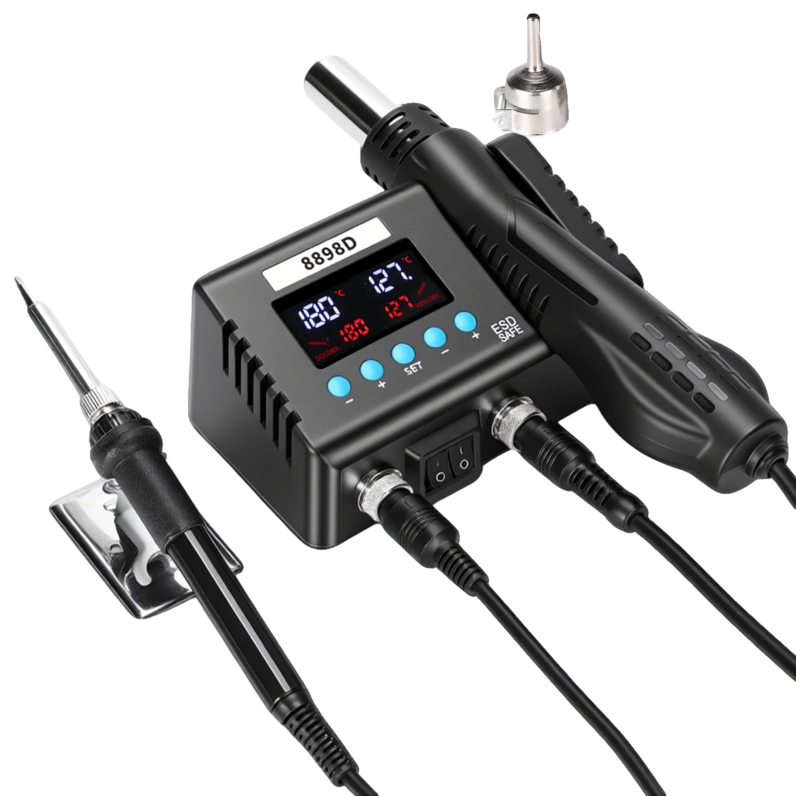 Lötstation, 2-in-1-design, Digitalanzeige, 700 W