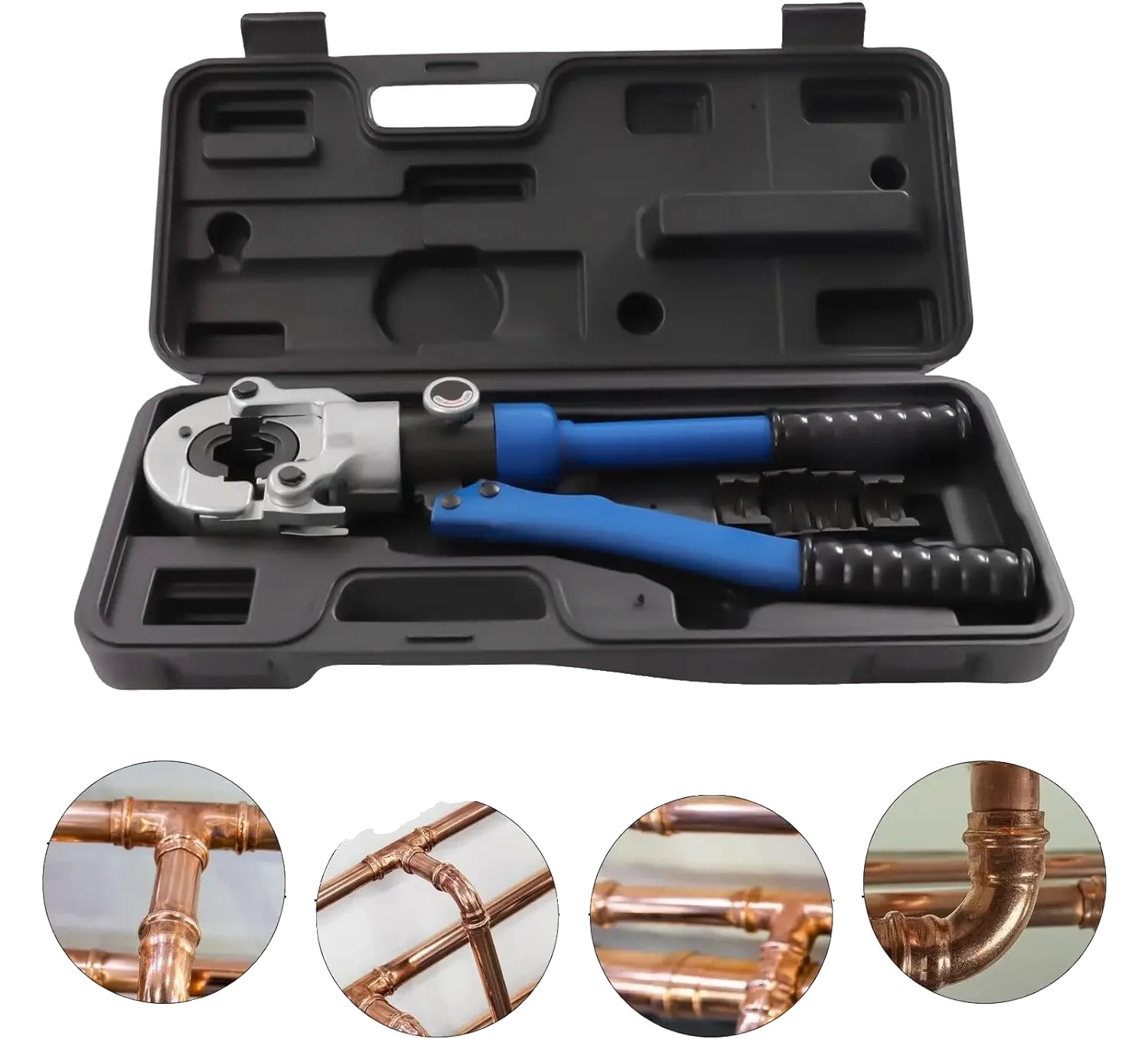 Hydraulisches Crimpwerkzeug, Vielseitig Für Kupferrohre, Robuste Konstruktion, Dunkelblau