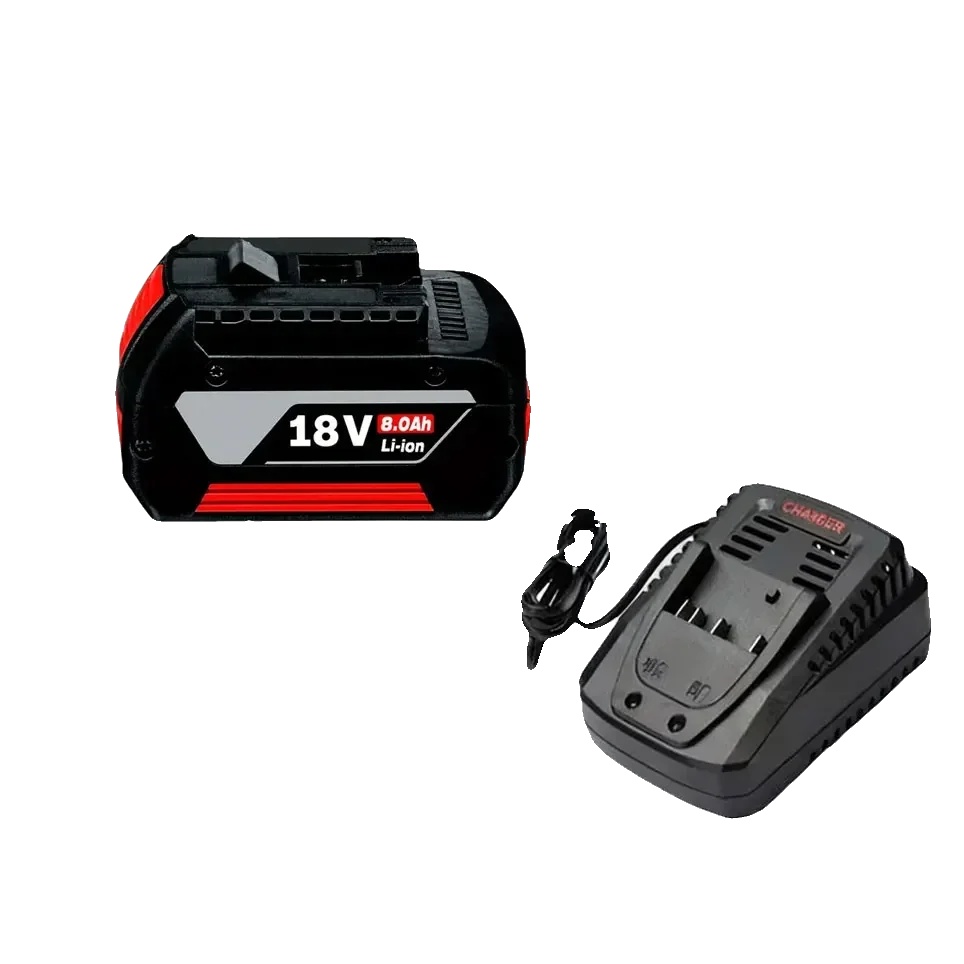 Werkzeugakku, 8000 Mah Kapazität, Kompatibel Mit 18-v-werkzeugen, 8,0 Ah X 1 - Ladegerät X 1