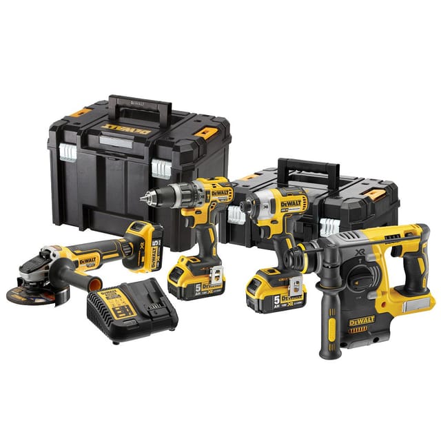 Dewalt - Akku-Kombopack DCK422P3T, 18 Volt DCD796 + DCH273 + DCF887 + DCG405 + 3x 5,0 Ah