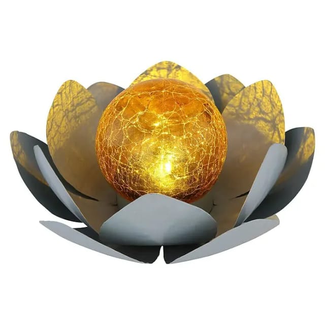 Led Solar Außen Lampe Lotus Blume Garten Beleuchtung Seerosen Design Leuchte 25 cm Globo 33532