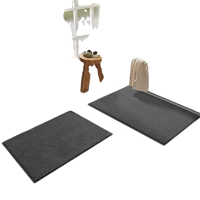 Badematte, Superweich, Schnelltrocknend, Dunkelgrau, 60 X 120 Cm