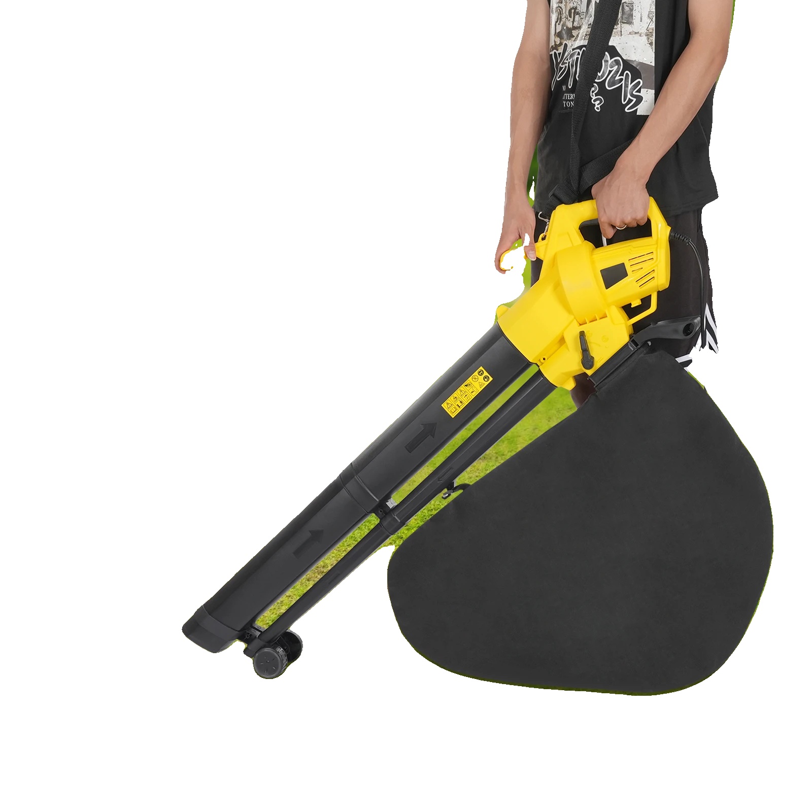 Elektrischer Laubbläser, 3000 W, Maximale Windgeschwindigkeit 270 Km/h, 35-liter-laubfangsack, Geräuschpegel 105 Db, Abmessungen 32 X 35 Cm