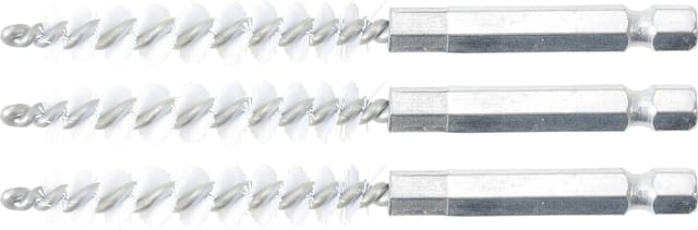 Nylonbürste 8 mm Antrieb Außensechskant 6,3 mm (1/4') 3-tlg.