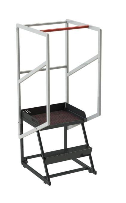 Fimm - Schmale fahrbare Trittleiter mit 2 Stufen 150 kg 830008727