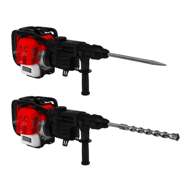 Monster Shop - 2-Takt-Benzin-Schlagbohrer Kabellos 0,9KW Elektrischer Schlagbohrhammer