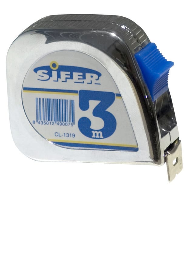 3M 13 mm Chrom-Maßband ohne Bremse und Clip - Sifer