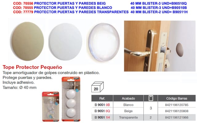 Tür- und wandschutz beige 40MM BL-3 UNDB90510Q - Brinox
