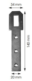 Klammer für provenzalische Fensterläden Langloch 140x20mm bourg mermier verzinkter Stahl - 301103