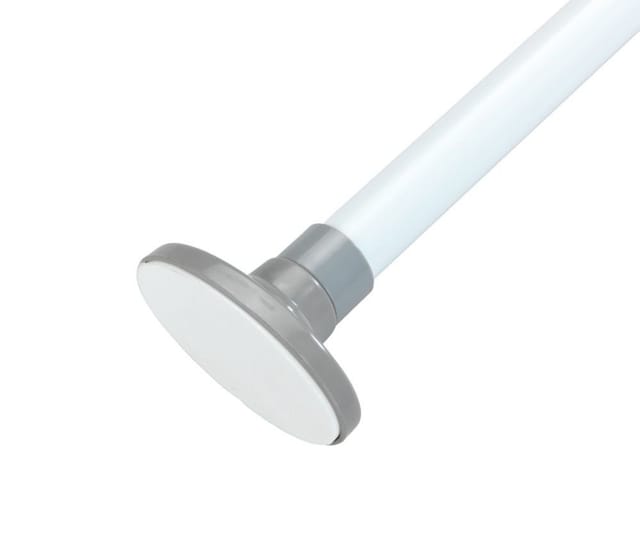 Teleskop-Klemmstange Herkules 47-80cm, Klemmregal, Weiß, pulverbeschichtetes Metall weiß, Kunststoff (abs) hellgrau, Polyvinylchlorid weiß - weiß