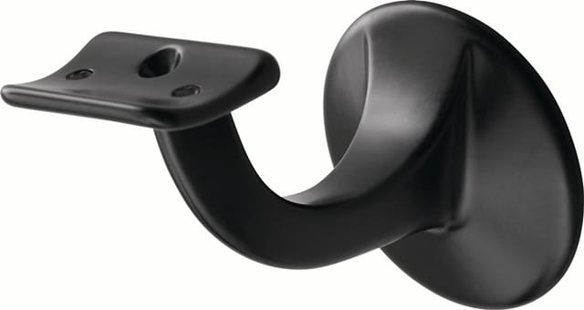 Hermeta - Handlaufträger 3506 Alu.ku.-besch.schwarz D.Wandplatte 56mm