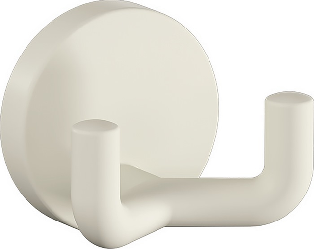 No Brand - Doppelhaken 477.90B025 doppelt Ausladung 43,5 mm Polyamid 99 reinweiß matt ø 50 mm
