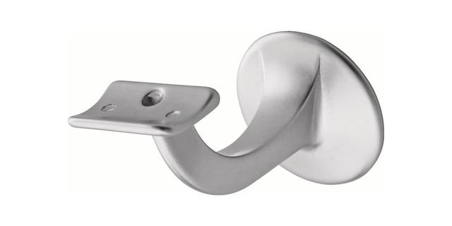 Hermeta - Handlaufträger 3506 Aluminium silberfarbig eloxiert Durchmesser Wandplatte 56 mm gewölbte Auflage
