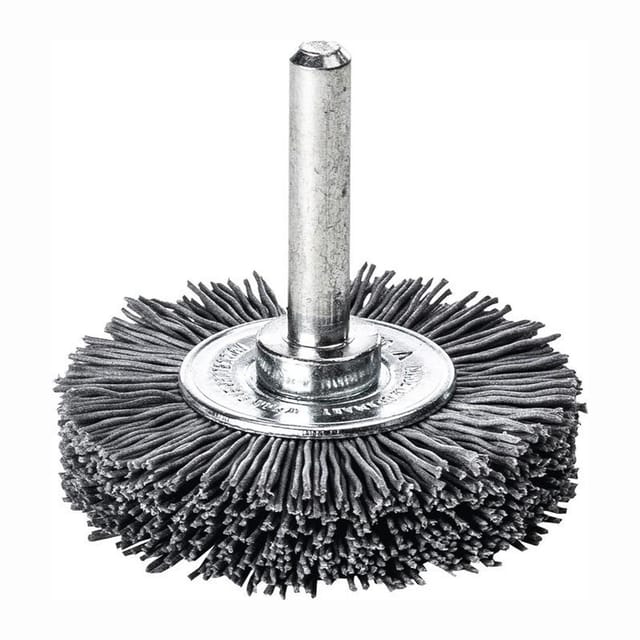 Lessmann ® - Rundbürste ø 50 mm Schaft 6 mm SiC Schleifborsten Körnung 320 10 mm 15000 min-¹