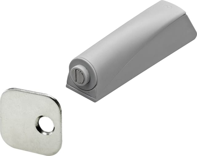 Hettich Push to open Türöffner mit Magnet grau grau, 2 Stück Möbelbeschläge